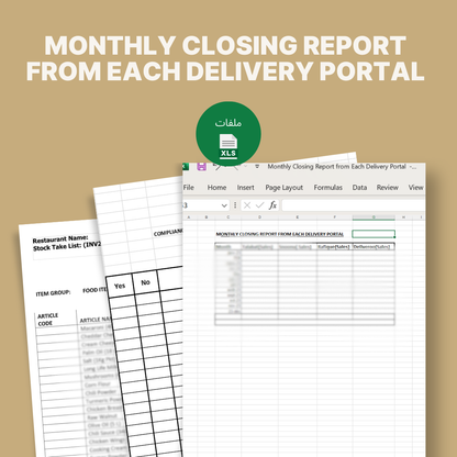 Monthly Closing Report from Each Delivery Portal